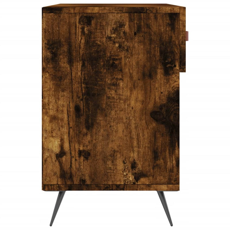 vidaXL füstös tölgy színű szerelt fa cipőpolc 102x35x55 cm