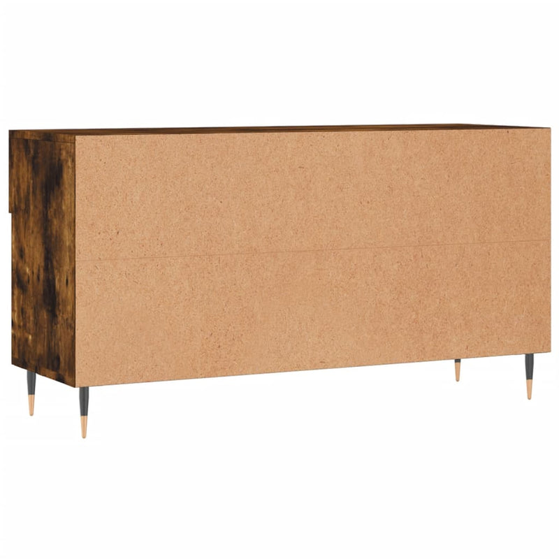 vidaXL füstös tölgy színű szerelt fa cipőpolc 102x35x55 cm