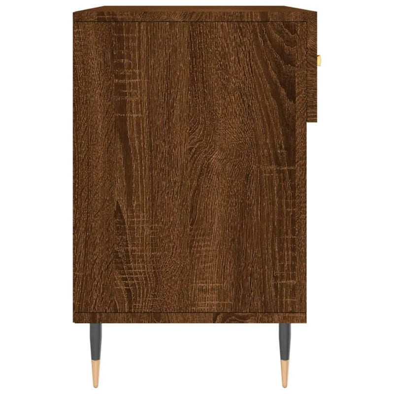 vidaXL barna tölgy színű szerelt fa cipőpolc 102x35x55 cm