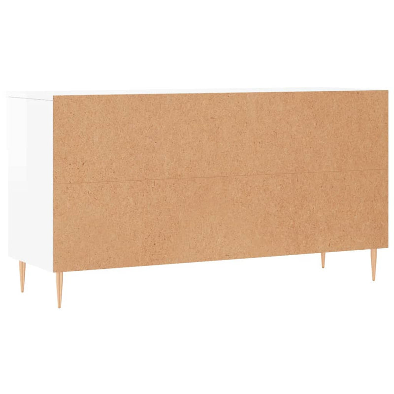 vidaXL magasfényű fehér szerelt fa cipőpolc 102x35x55 cm