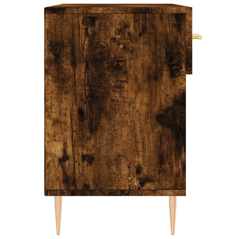 vidaXL füstös tölgy színű szerelt fa cipőpolc 102x35x55 cm