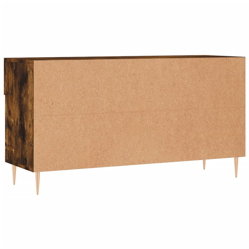 vidaXL füstös tölgy színű szerelt fa cipőpolc 102x35x55 cm