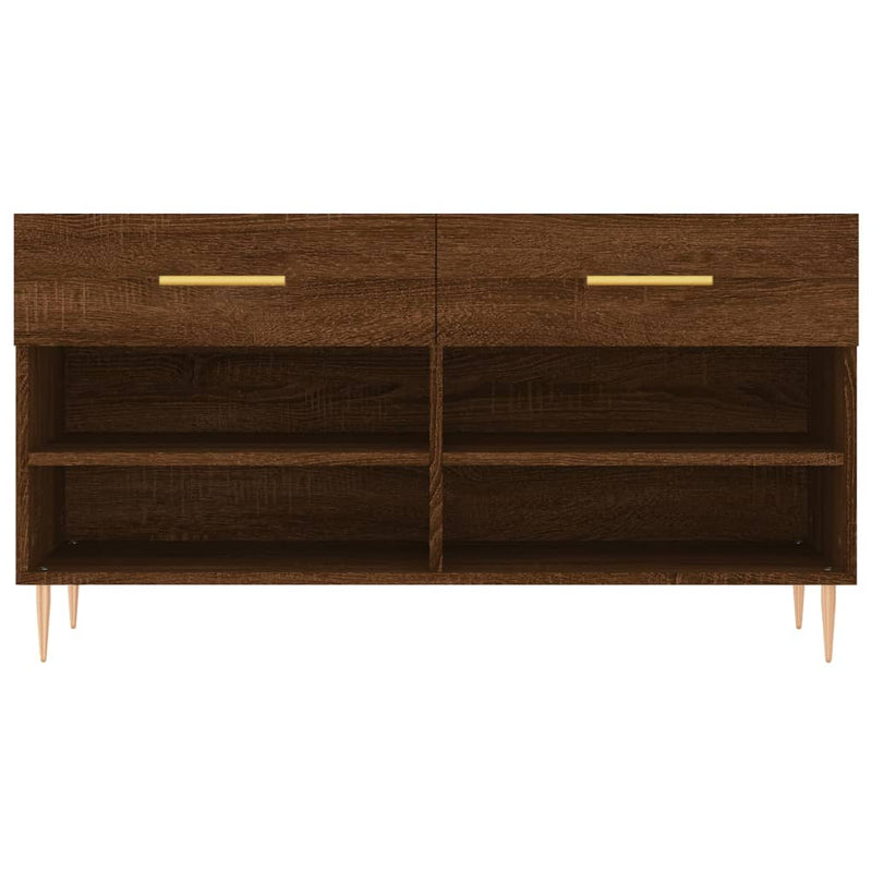 vidaXL barna tölgy színű szerelt fa cipőpolc 102x35x55 cm