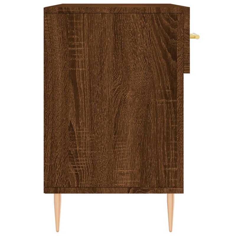 vidaXL barna tölgy színű szerelt fa cipőpolc 102x35x55 cm