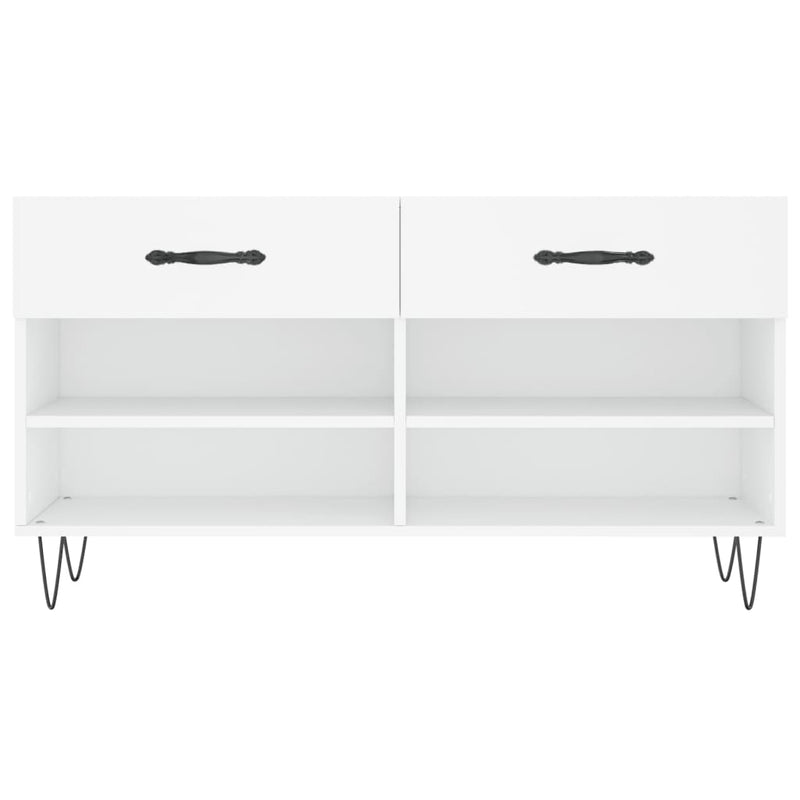 vidaXL fehér szerelt fa cipőpolc 102x35x55 cm