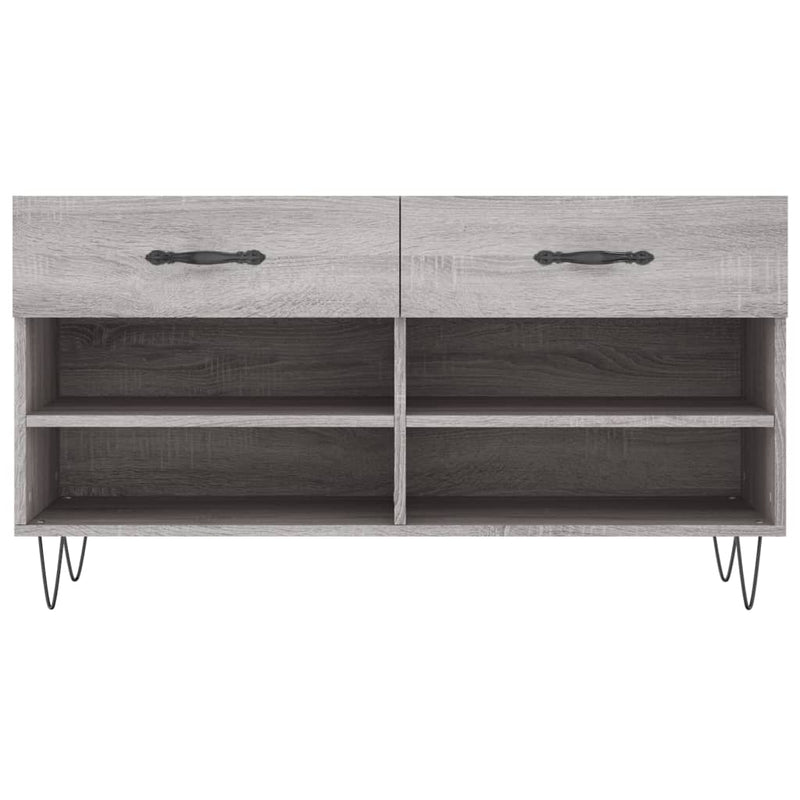 vidaXL szürke sonoma színű szerelt fa cipőpolc 102 x 35 x 55 cm