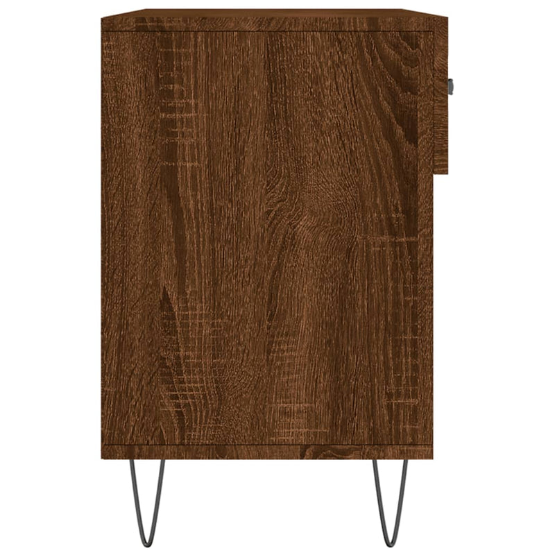 vidaXL barna tölgy színű szerelt fa cipőpolc 102x35x55 cm