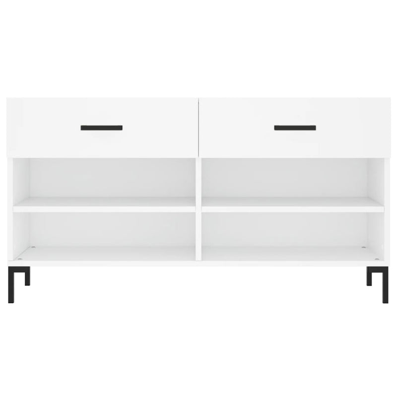 vidaXL fehér szerelt fa cipőpolc 102x35x55 cm