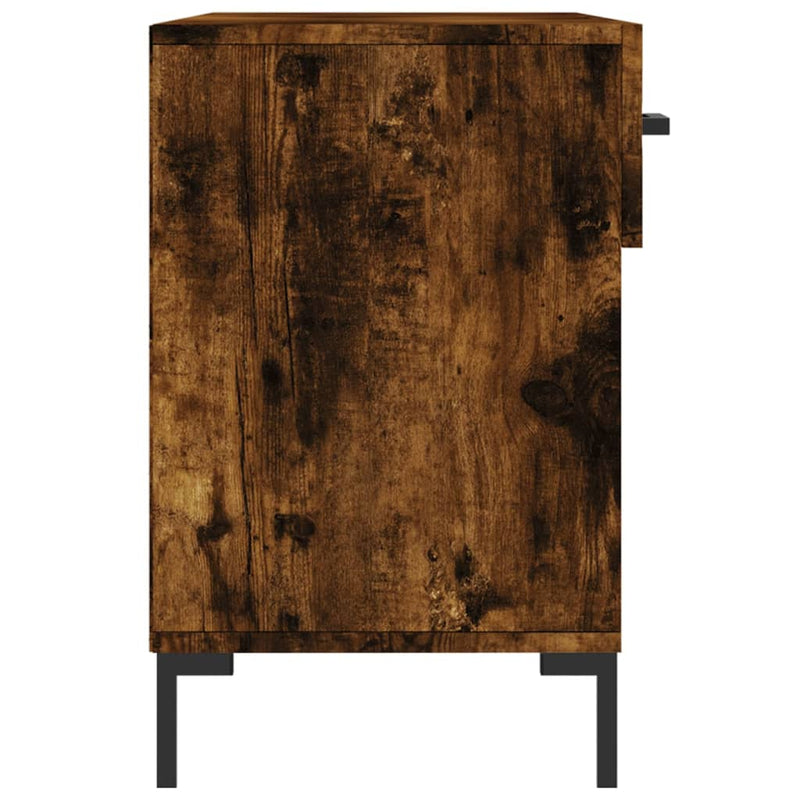 vidaXL füstös tölgy színű szerelt fa cipőpolc 102x35x55 cm