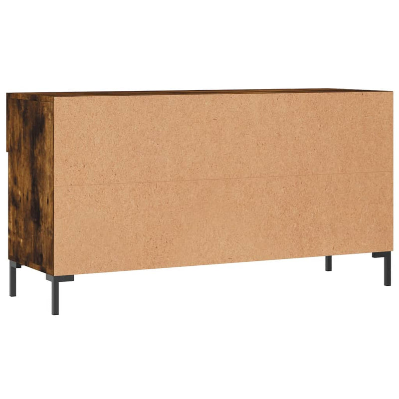 vidaXL füstös tölgy színű szerelt fa cipőpolc 102x35x55 cm