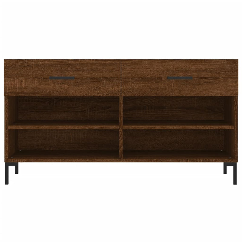 vidaXL barna tölgy színű szerelt fa cipőpolc 102x35x55 cm