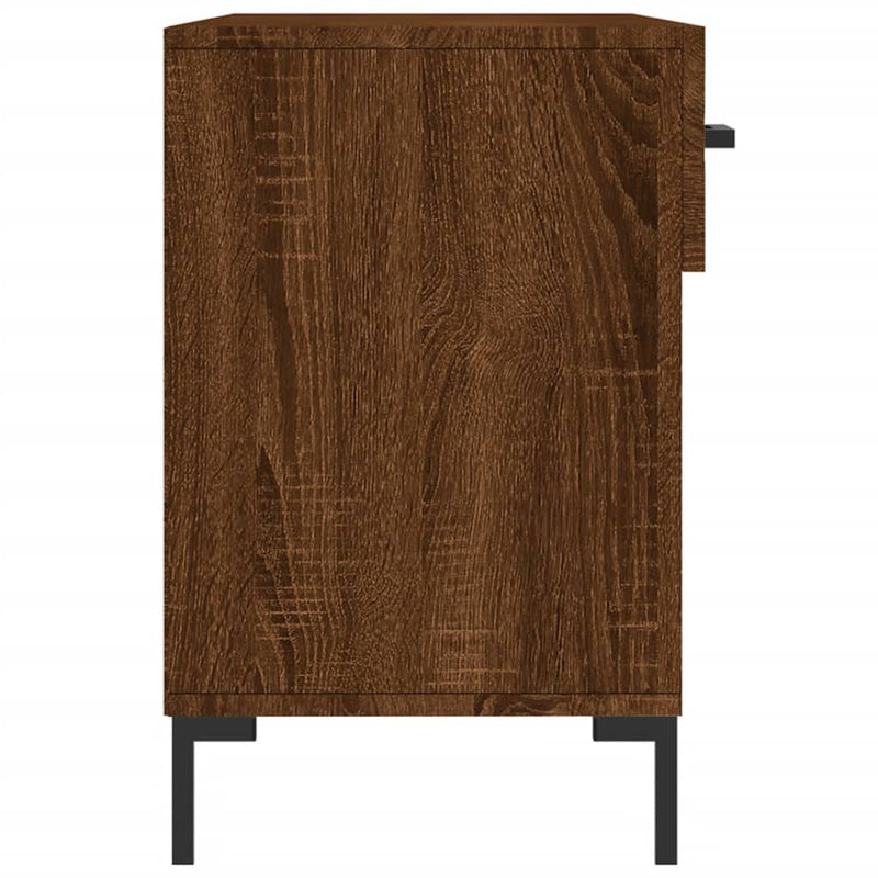 vidaXL barna tölgy színű szerelt fa cipőpolc 102x35x55 cm