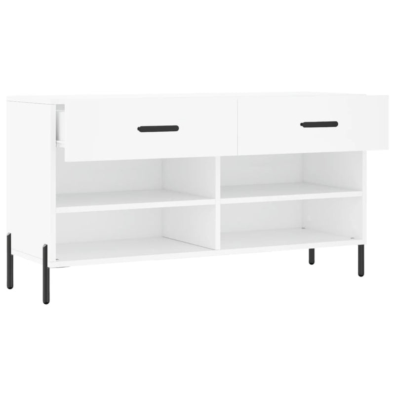 vidaXL fehér szerelt fa cipőpolc 102x35x55 cm