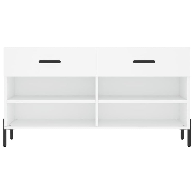 vidaXL fehér szerelt fa cipőpolc 102x35x55 cm