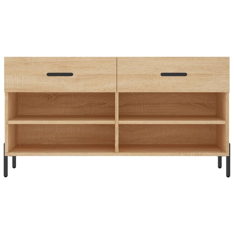 vidaXL sonoma tölgy színű szerelt fa cipőpolc 102x35x55 cm