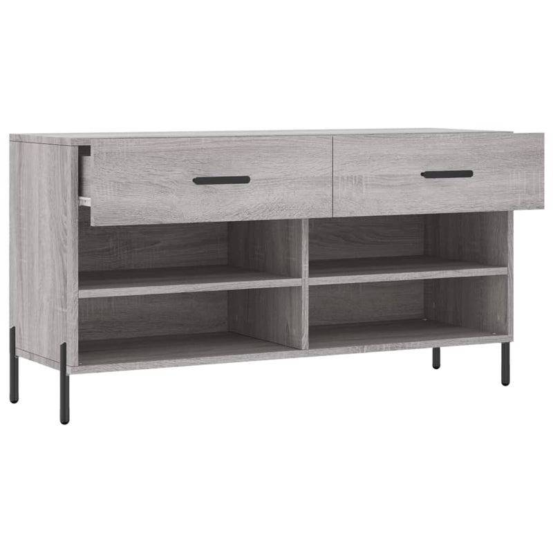 vidaXL szürke sonoma színű szerelt fa cipőpolc 102 x 35 x 55 cm