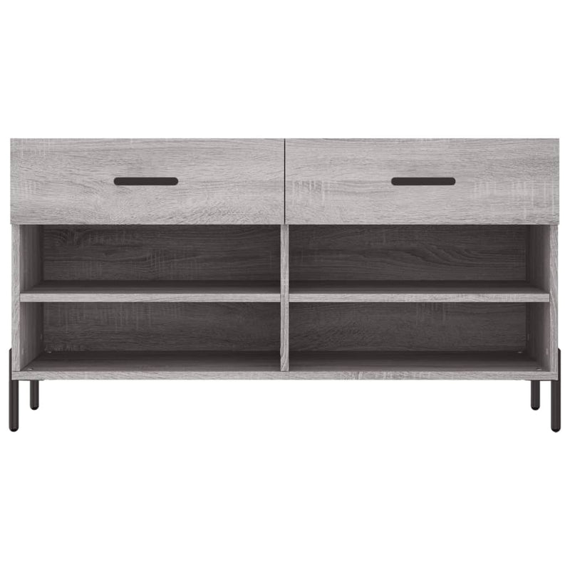 vidaXL szürke sonoma színű szerelt fa cipőpolc 102 x 35 x 55 cm