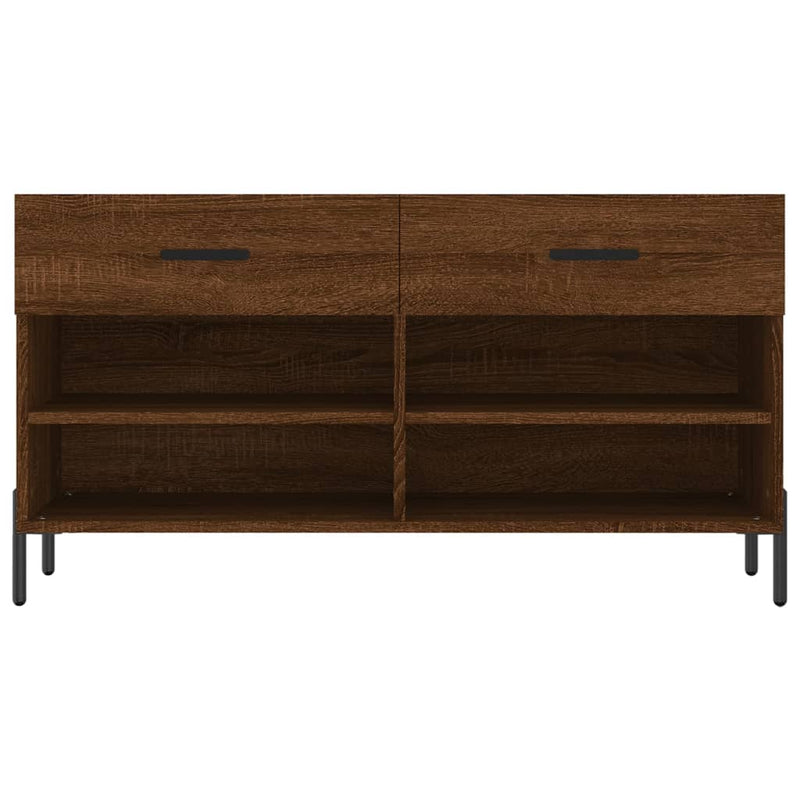vidaXL barna tölgy színű szerelt fa cipőpolc 102x35x55 cm