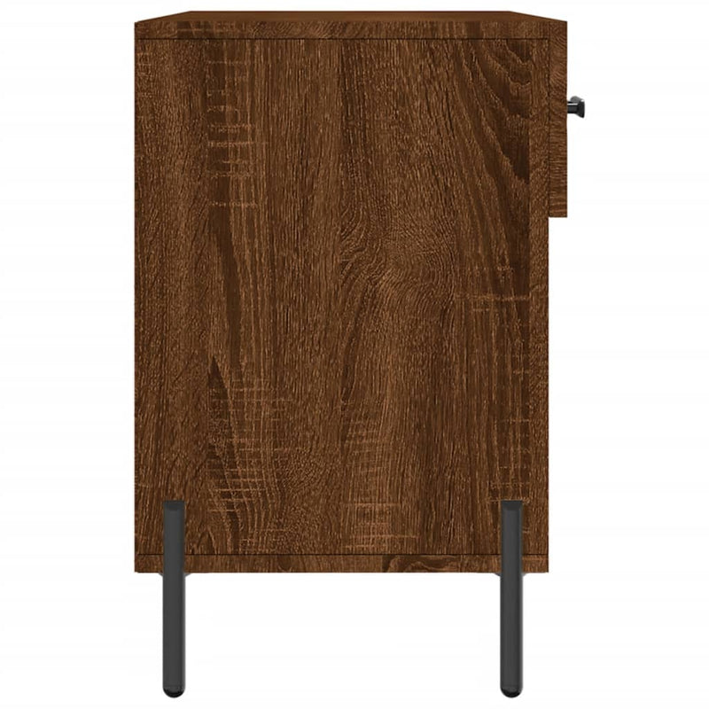 vidaXL barna tölgy színű szerelt fa cipőpolc 102x35x55 cm