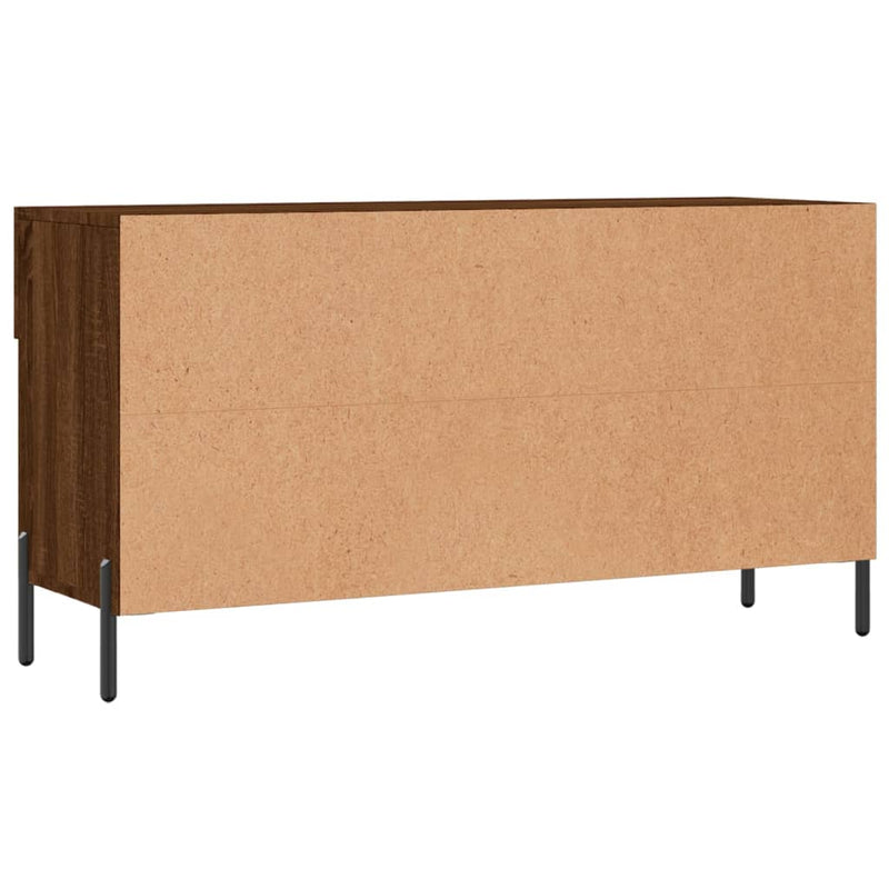 vidaXL barna tölgy színű szerelt fa cipőpolc 102x35x55 cm