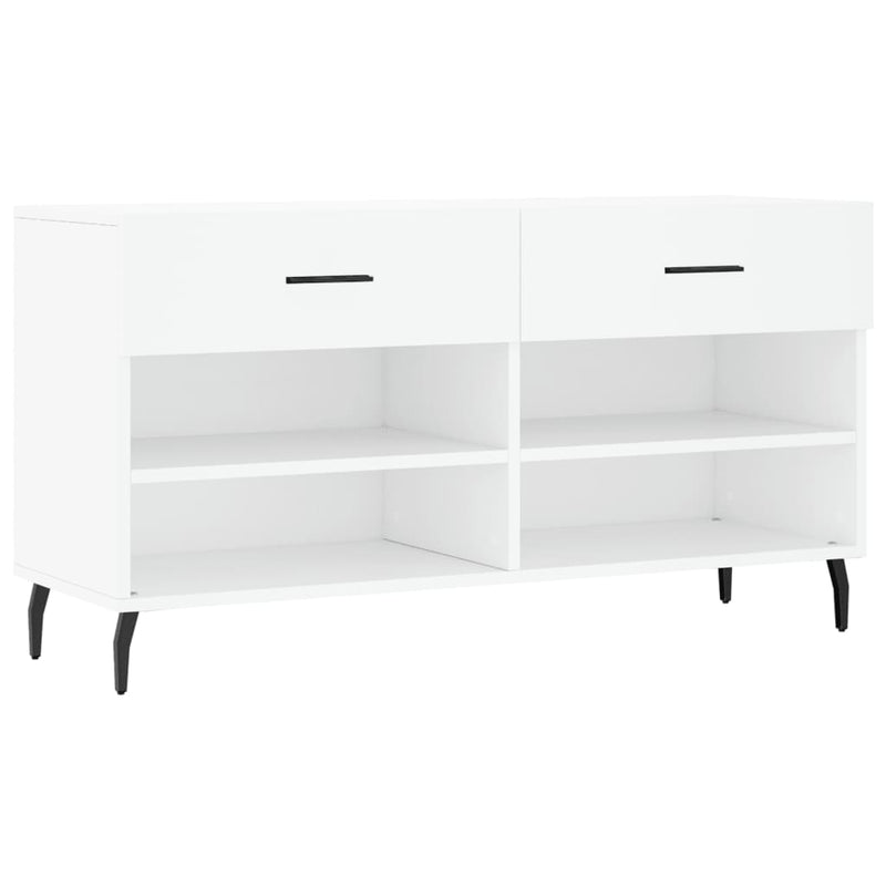 vidaXL fehér szerelt fa cipőpolc 102x35x55 cm