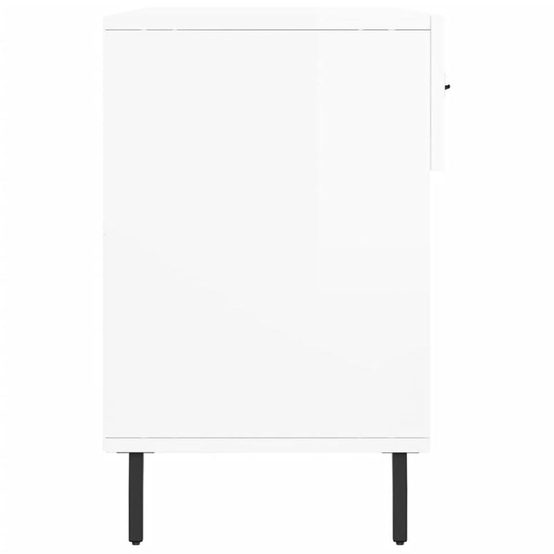 vidaXL magasfényű fehér szerelt fa cipőpolc 102x35x55 cm