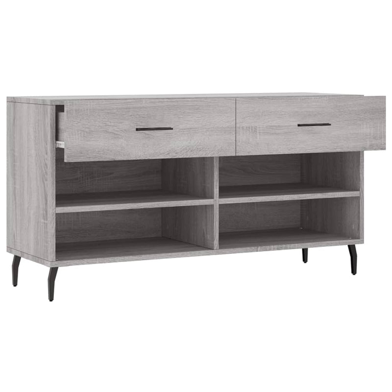 vidaXL szürke sonoma színű szerelt fa cipőpolc 102 x 35 x 55 cm