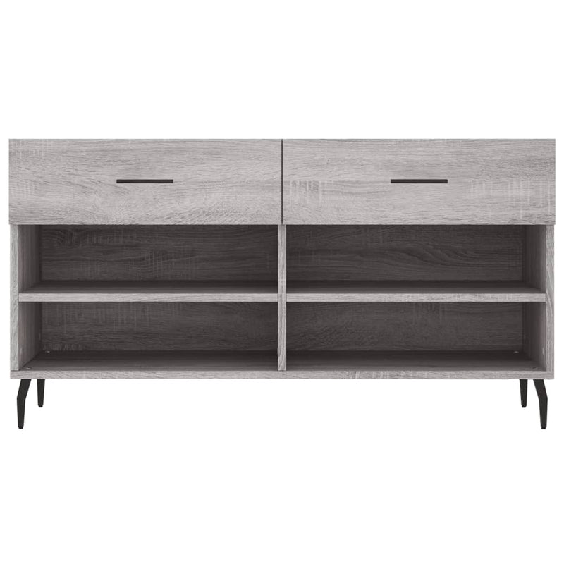 vidaXL szürke sonoma színű szerelt fa cipőpolc 102 x 35 x 55 cm