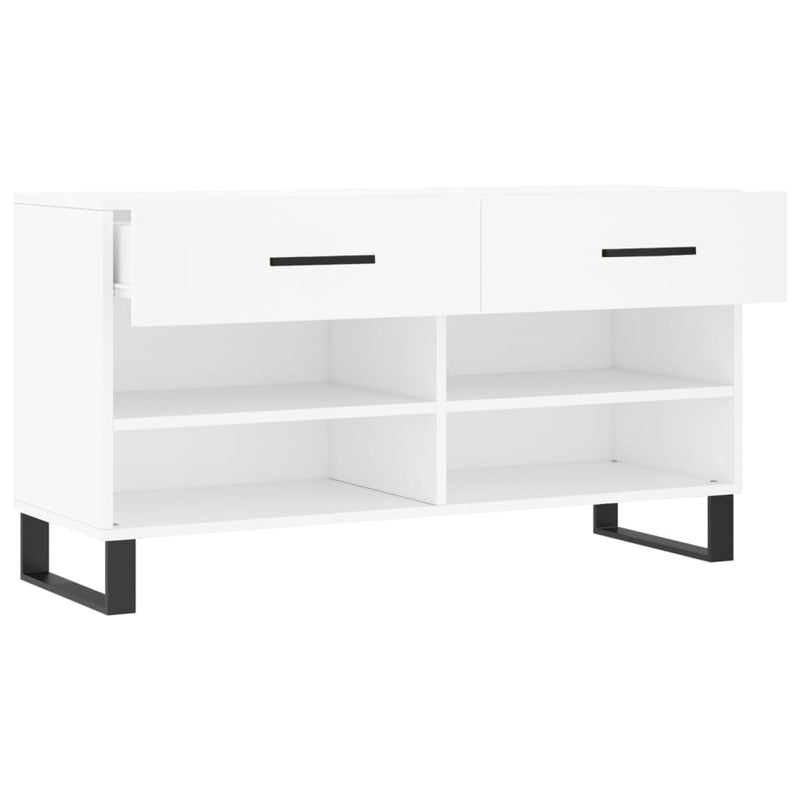vidaXL fehér szerelt fa cipőpolc 102x35x55 cm