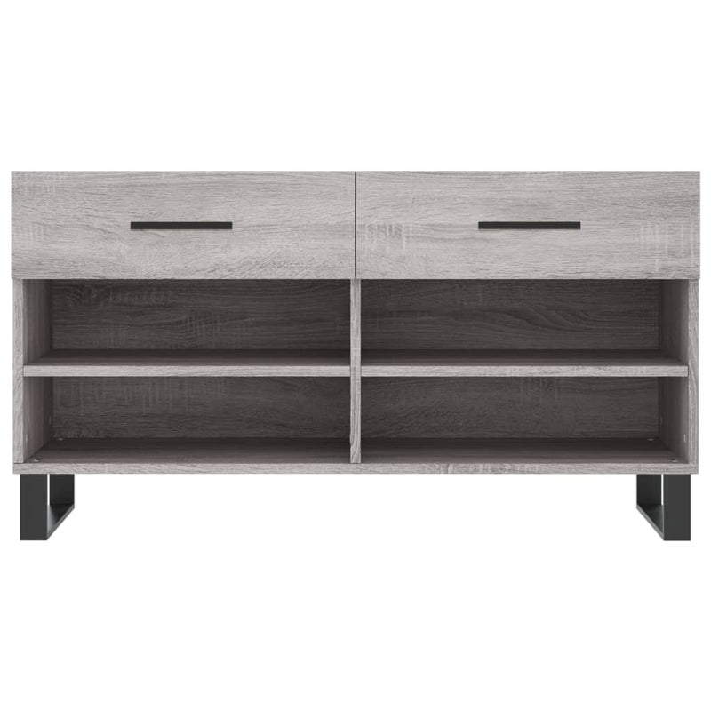 vidaXL szürke sonoma színű szerelt fa cipőpolc 102 x 35 x 55 cm