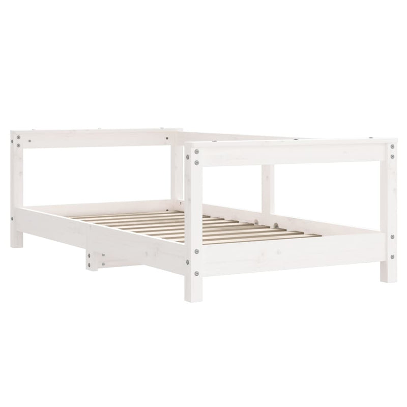 vidaXL fehér tömör fenyőfa gyerekágykeret 70 x 140 cm
