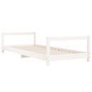 vidaXL fehér tömör fenyőfa gyerekágykeret 90x190 cm