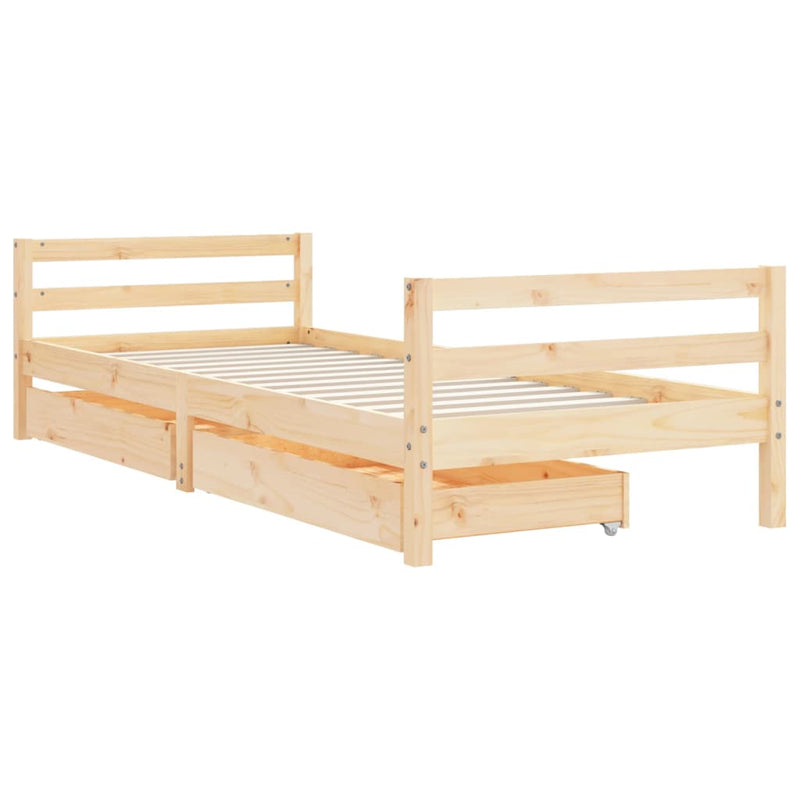 vidaXL tömör fenyőfa gyerekágykeret 80 x 200 cm