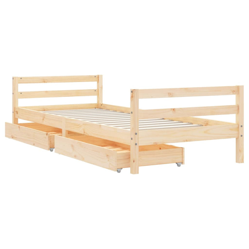 vidaXL tömör fenyőfa gyerekágykeret 80 x 200 cm