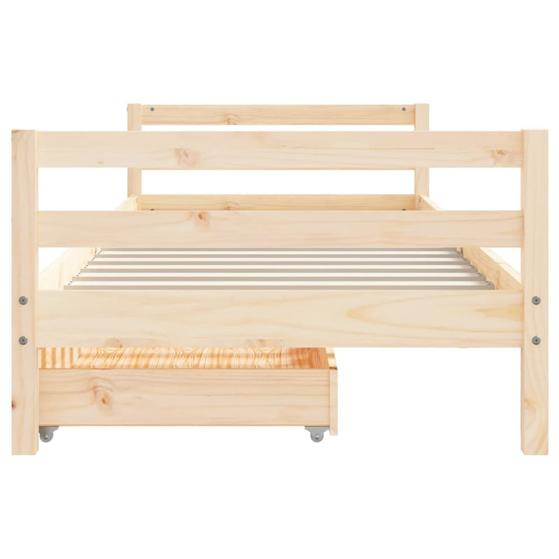 vidaXL tömör fenyőfa gyerekágykeret 80 x 200 cm