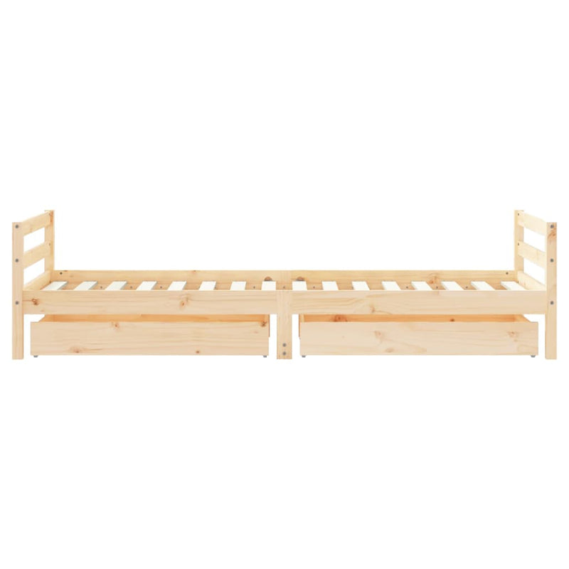 vidaXL tömör fenyőfa gyerekágykeret 80 x 200 cm