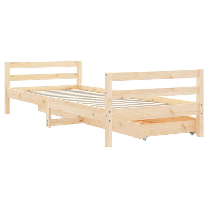 vidaXL tömör fenyőfa gyerekágykeret 80 x 200 cm