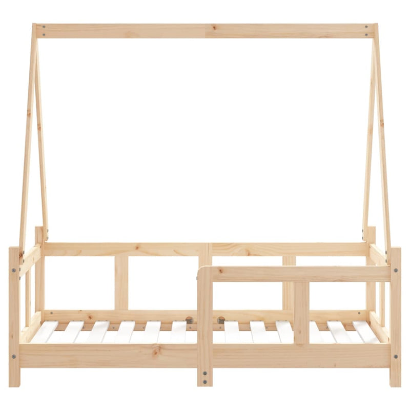 vidaXL tömör fenyőfa gyerekágykeret 70 x 140 cm