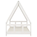 vidaXL fehér tömör fenyőfa gyerekágykeret 90x190 cm