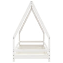 vidaXL fehér tömör fenyőfa gyerekágykeret 80 x 200 cm