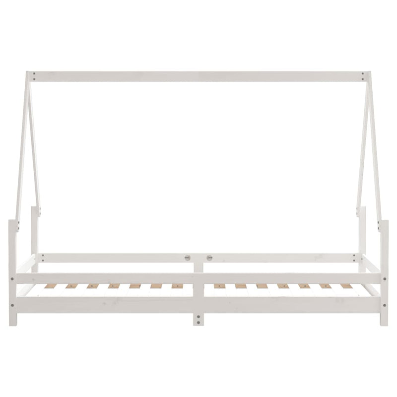 vidaXL fehér tömör fenyőfa gyerekágykeret 80 x 200 cm
