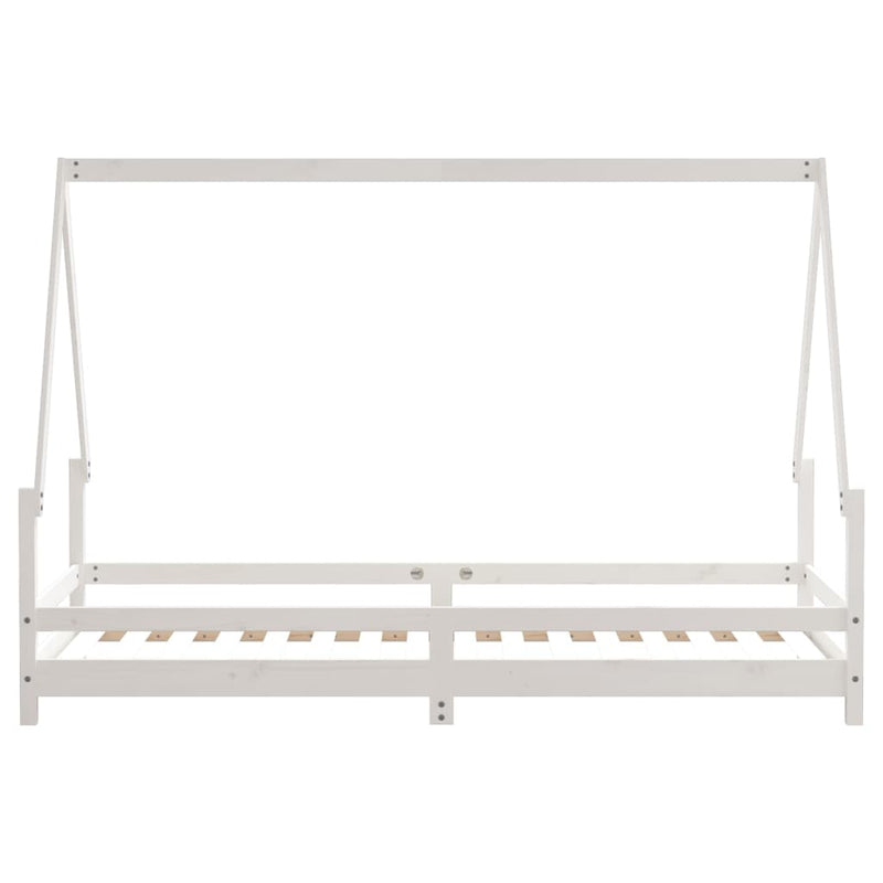 vidaXL fehér tömör fenyőfa gyerekágykeret 90 x 200 cm