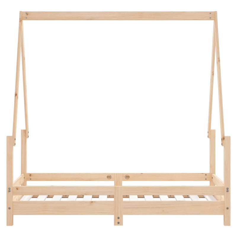 vidaXL tömör fenyőfa gyerekágykeret 70 x 140 cm
