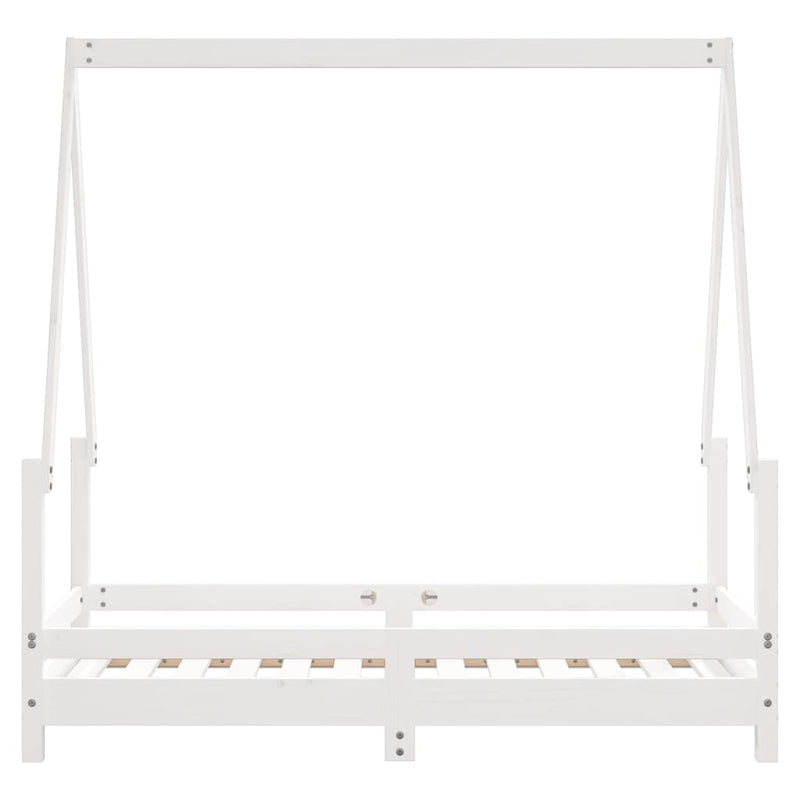 vidaXL fehér tömör fenyőfa gyerekágykeret 70 x 140 cm
