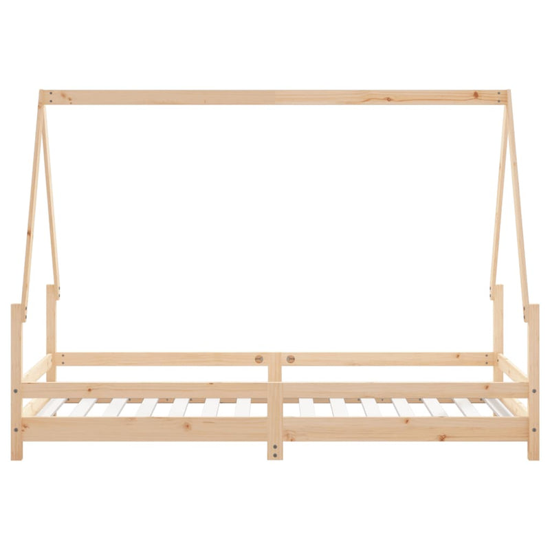 vidaXL tömör fenyőfa gyerekágykeret 90 x 190 cm