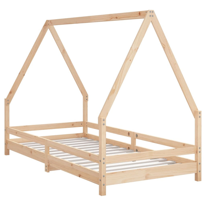 vidaXL tömör fenyőfa gyerekágykeret 90 x 190 cm