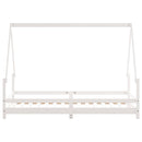 vidaXL fehér tömör fenyőfa gyerekágykeret 90x190 cm