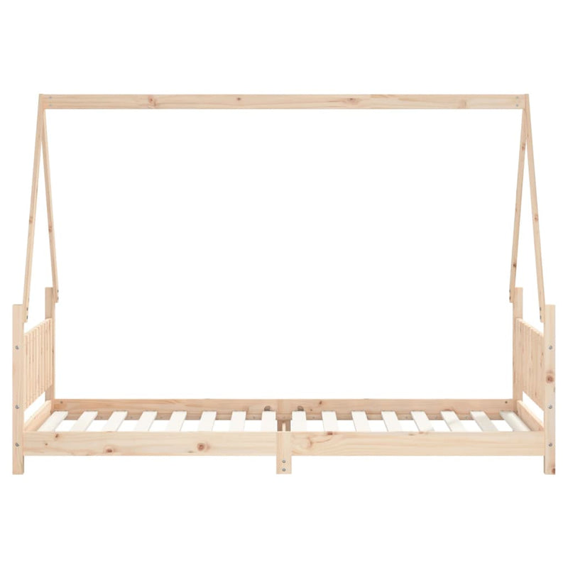 vidaXL tömör fenyőfa gyerekágykeret 80 x 200 cm