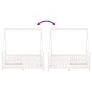 vidaXL fehér tömör fenyőfa gyerekágykeret 70 x 140 cm