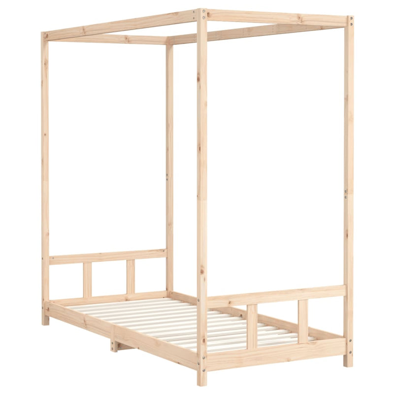 vidaXL tömör fenyőfa gyerekágykeret 90 x 200 cm